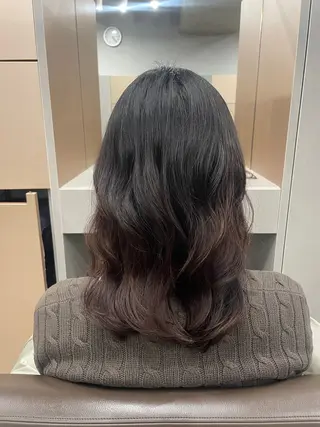 ミディアム カラー パーマ 表参道/髪質改善・ 透明感 colorのヘアスタイル