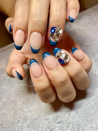 セミロング カラー ネイル beauty salon ma'am所属・chihiro 小路ネイルのネイルデザイン