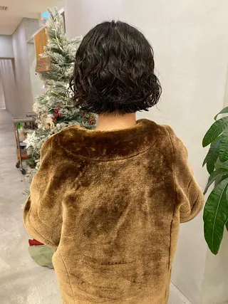 ショート パーマ ヘアアレンジ 、 、のヘアスタイル