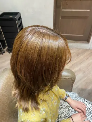 ミディアム カラー totia堀江所属・田島 穂乃花のヘアスタイル