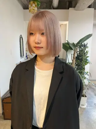 ミディアム カラー 🩷ハイトーン透明感 レイヤー🩷ユリカのヘアスタイル