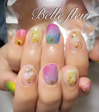 ショート ネイル Belle fleurのネイルデザイン