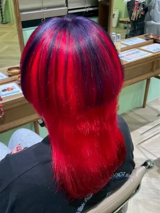 ミディアム カラー 横浜/デザインカラー 個性派ヘアメ/まこのヘアスタイル