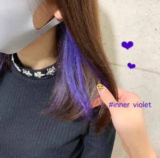 セミロング カラー 🌷お洒落推しカラー moe🐰🌷のヘアスタイル