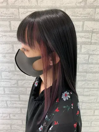 セミロング カラー デザインカラー、艶髪 大塚　耕平のヘアスタイル