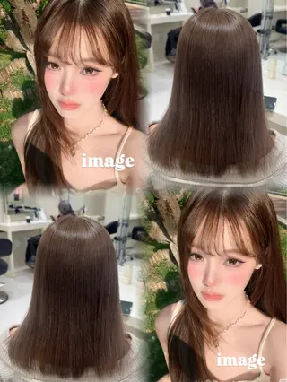 ロング カラー 🤍韓国大人っぽ ベージュMAI🤍のヘアスタイル