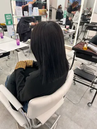 セミロング カラー はるか/ブリーチカラ ー/ヘアアレンジ🤍のヘアスタイル