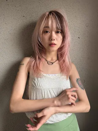 セミロング カラー 中西倖 トップスタイリストのヘアスタイル