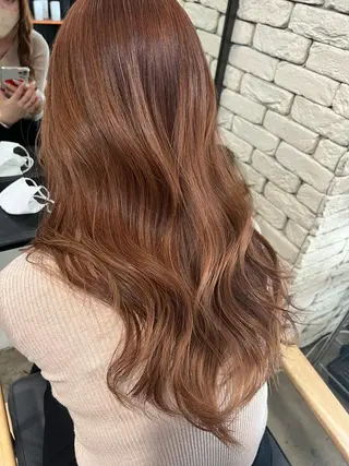 ロング カラー 韓国ヘア/ベージュ カラー🤍yukaのヘアスタイル