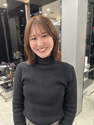 ミディアム カラー hair salon Ranun髪質改善のヘアスタイル