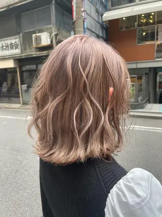 ショート カラー パーマ ヘアアレンジ メンズ キッズ ネイル マツエク・マツパ カラー特化サロン Eir心斎橋のヘアスタイル