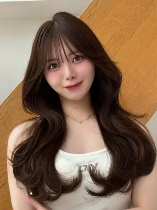 セミロング 映える顔まわり/前髪 特化 💗 ユキマのヘアスタイル