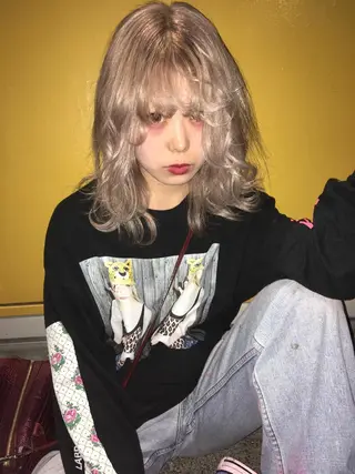 カラー ピンクベージュ/新潟 万代/高橋桃葉🍑のヘアスタイル