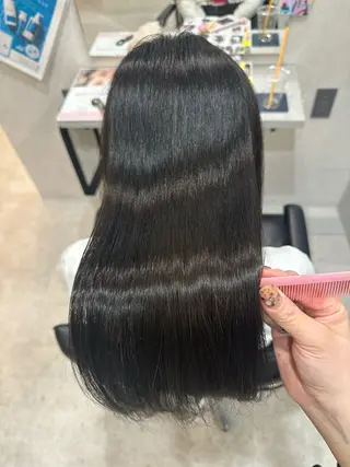 セミロング カラー パーマ 艶カラー🫧髪質改善 Bonheur辻結凪のヘアスタイル