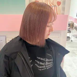 ショート カラー 🎀ダブルカラー/ ピンク×ガーリー🎀のヘアスタイル