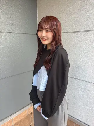 ロング カラー 安藤楓華 fuka andoのヘアスタイル