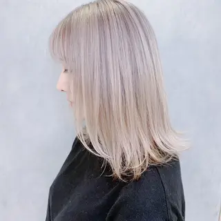 ミディアム カラー 城　健太郎 💎ハイトーンのヘアスタイル