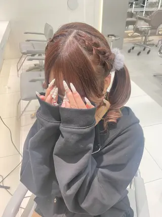 ヘアアレンジ ヘアセット🎀耳つぼ 👂💎MONAMIのヘアスタイル