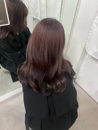 セミロング カラー 艶 ケアブリーチ 🎀🩵RISAのヘアスタイル