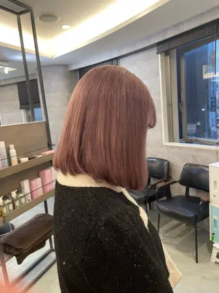 セミロング ♡似合わせハイトーン ♡maiのヘアスタイル
