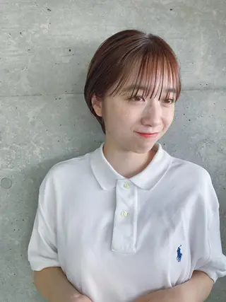 ショート カラー ボブパーマコテ巻き風 パーマNo1深江秀平のヘアスタイル