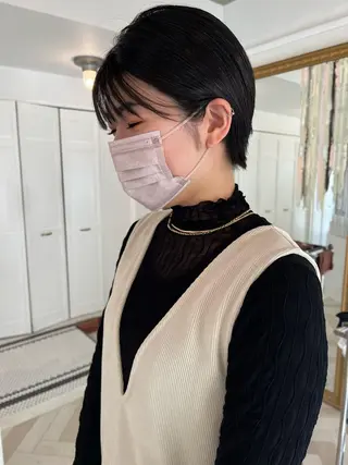 ショート ブリーチカラー🎀 韓国風/寺門美優のヘアスタイル