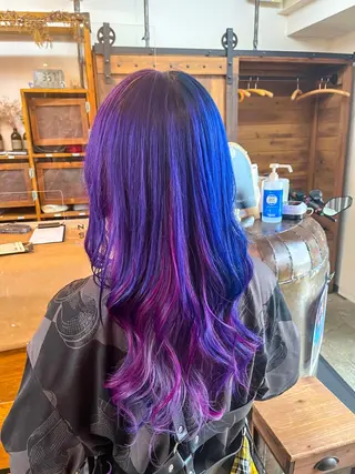 ロング カラー ヘアアレンジ NAGON STYLE  MICI所属・佐藤 美聡のヘアスタイル