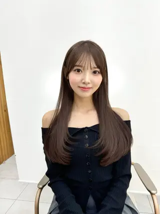 ロング レイヤーカット/ 顔まわり/アオイのヘアスタイル