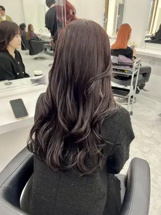 ロング カラー ヘアアレンジ 透明感🫧韓国 🫧hana🫧のヘアスタイル