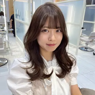 セミロング 顔周り/透明感カラー /韓国ヘア/TAKUのヘアスタイル