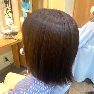 ミディアム カラー パーマ ヘアアレンジ メンズ キッズ ネイル マツエク・マツパ サロウィン千葉店所属・髪質改善 艶髪🔵ﾌｾﾅｵﾔのヘアスタイル