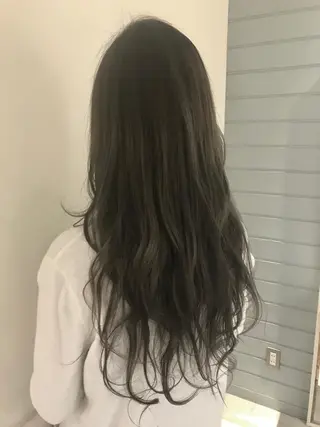 ロング カラー パーマ 艶髪カラー&ウルフ フルカワ ヒロズミのヘアスタイル