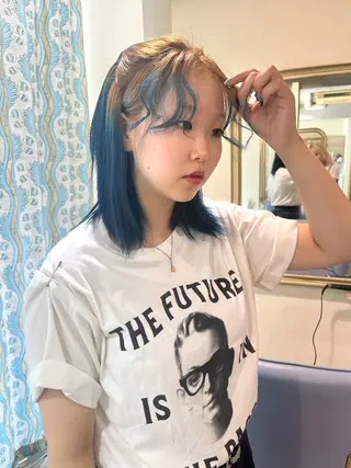 セミロング カラー figue所属・カットモデル募集🤍 🐇anzuのヘアスタイル