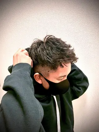 ショート パーマ メンズ HIROGINZA ヒロ銀座 青山所属・マツオ リュウホウ🐉のヘアスタイル