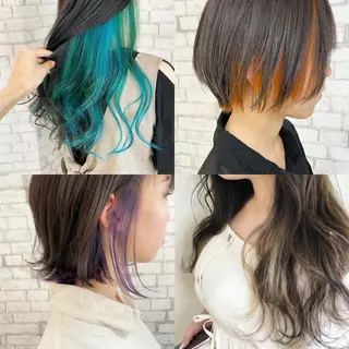 セミロング カラー 透明感カラー 松田晃代のヘアスタイル