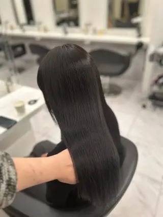 ロング カラー パーマ ヘアアレンジ メンズ キッズ ブリーチなしカラー/ ブラウン/レイヤーのヘアスタイル