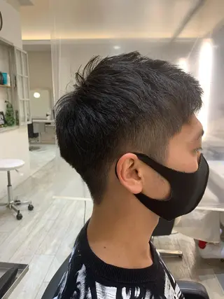 メンズ レイヤー／パーマ 西山賢志のヘアスタイル