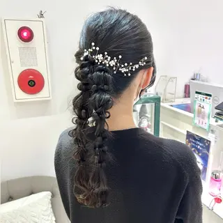 ロング カラー ヘアアレンジ 吉水 彩乃 /ボブ/透明感カラーのヘアスタイル