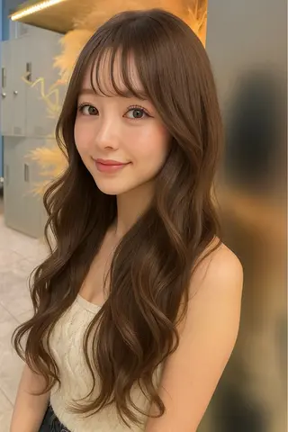 ロング カラー 🦋高瀬寛菜🦋 韓国/ブリーチのヘアスタイル