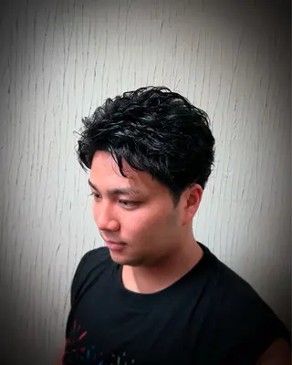 ショート パーマ メンズ 【メンズ特化】金沢 /片町　髙木　功基のヘアスタイル