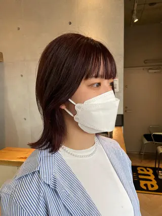 ミディアム カラー しのはら まどかのヘアスタイル