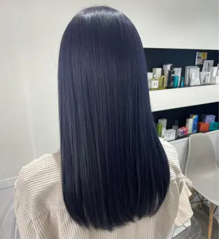 セミロング カラー パーマ ヘアアレンジ メンズ キッズ ネイル マツエク・マツパ アイブロウ mona/ ストレートスタイル✨のヘアスタイル