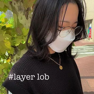 ミディアム カラー 萌花　moeka /韓国/レイヤーのヘアスタイル