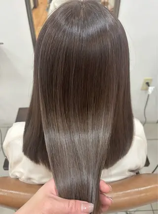 ミディアム カラー 頭皮×髪質改善 透明感カラー💎中村のヘアスタイル