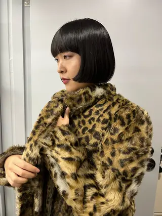 ショート レイヤー/ケアパーマ /ニュアンス/モードのヘアスタイル