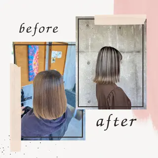 セミロング ブリーチカラー/ 寺口佳希のヘアスタイル