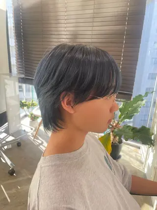 ミディアム カラー メンズ RIN／韓国ヘア レイヤーカットのヘアスタイル