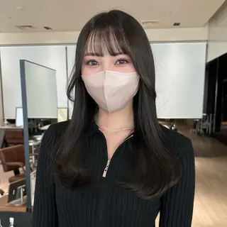 セミロング カラー レイヤー/顔周り /透明感🩶高橋大のヘアスタイル