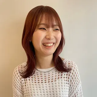 セミロング カラー 田口 花葉のヘアスタイル