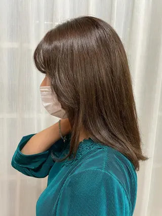 ミディアム カラー 足立 悠輔のヘアスタイル